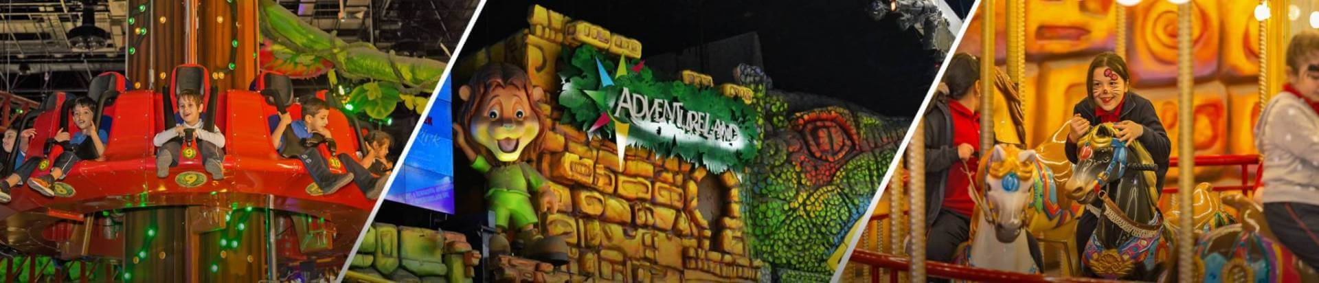 Experience the latest thrilling rides and video games at Adventureland!