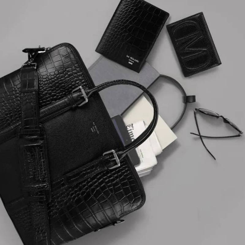 Da Milano Handbags : Buy Da Milano Black and White Leather