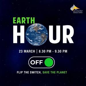 Observing Earth Hour at Sahara Center