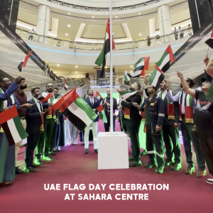 The UAE flag flies high at Sahara Centre! 
