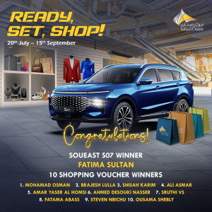 Congratulations to our 'Ready, Set, Shop' raffle winners!